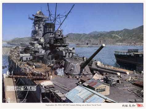 Colorized Picture Of The Yamato Being Constructed Worldofwarships