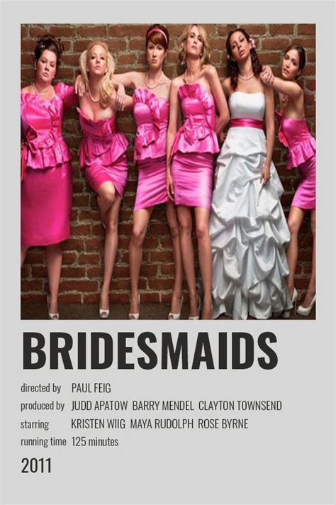 Bridesmaids Polaroid Poster Bridesmaids Movie Poster Bridesmaids Movie Wedding Movies
