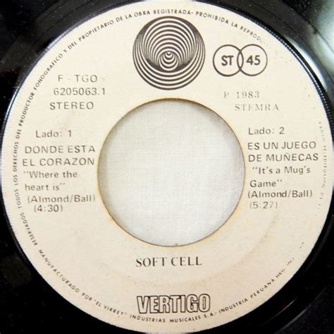 Soft Cell Dónde Esta El Corazón Where The Heart Is 1983 Vinyl