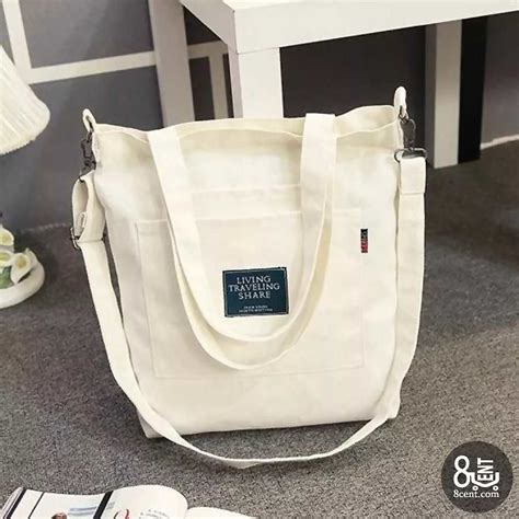 Picks The Living Style Korean Trend Canvas Tote Bag 8cent Korean