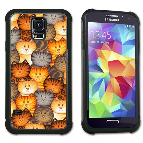 Cat Faces Maximum Protection Case Cell Phone Cover With Cushioned