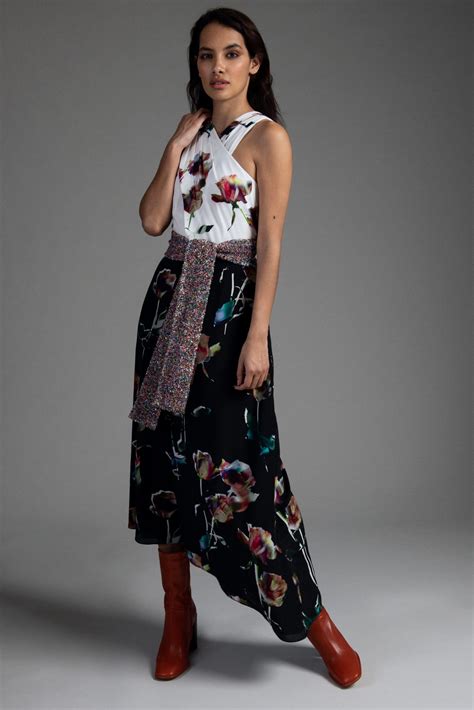 Zarina Print Midi Dress Ethereal London