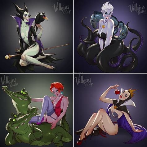 Sexy Disney Villains Pinup Fan Art POPSUGAR Love Sex