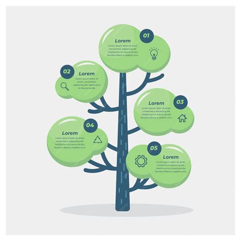 Premium Vector Flat Design Infographic Tree Template