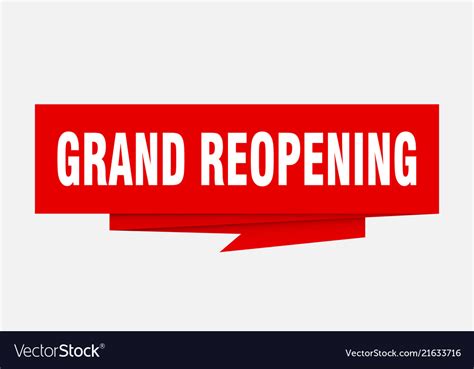Grand Reopening Royalty Free Vector Image Vectorstock