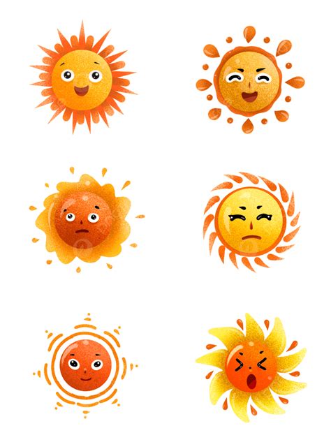 Creative Sun Png Picture Cute Creative Cartoon Sun Vectors Material