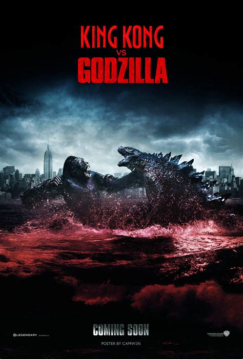 Kong poster shows the moments before the two titular titans begin their battle, with the foreboding declaration that one will fall. the showdown between godzilla and king kong has been greatly anticipated since the early days of the monsterverse when it first became clear that. King Kong Vs Godzilla (2020) - Fan Poster #1 by CAMW1N on ...
