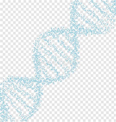 Blue Dna With Polygon Line On Transparent Abstract Background Stock