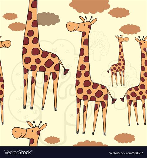 Giraffe Pattern Royalty Free Vector Image Vectorstock