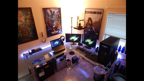 Gaming Setup Room Tour Home Office July 2015 Youtube