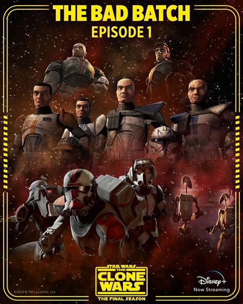 Star Wars The Clone Wars Season 7 The Bad Batch Official Promotional Poster By Lucasfilm R