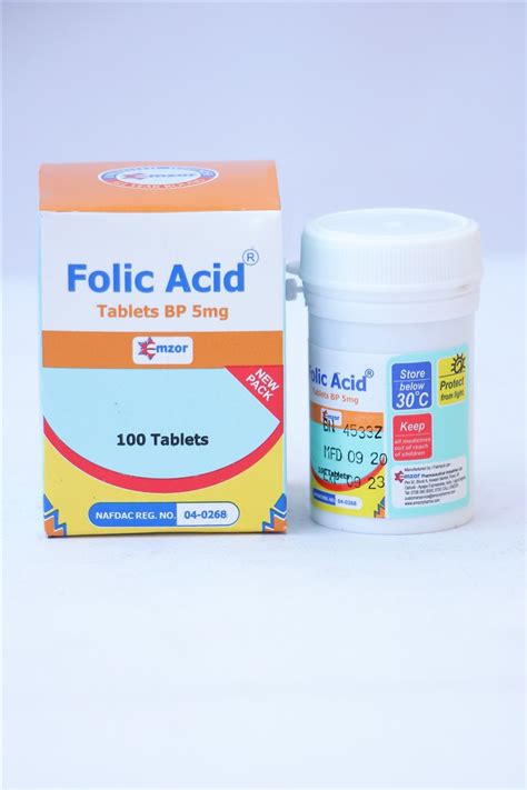 Mzor Folic Acid 5mg Tablets Bp X100 Dglopa Online Pharmacy