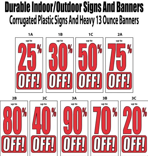 Percent Off Sign Packages And Banners Same Day Sign