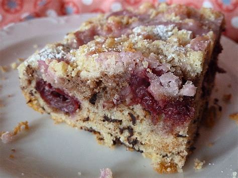 Meine ersten kirschen sind reif. Marmor - Kirsch - Streuselkuchen | Rezept | Streuselkuchen ...