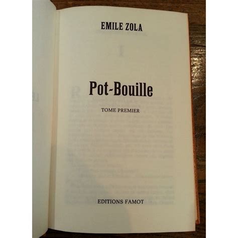 Émile Zola Pot Bouille Tome 1