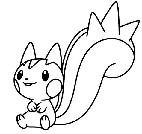 Coloriage Pachirisu Pokemon Gratuit à Imprimer