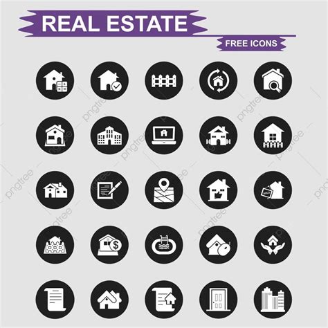 Real Estate Icons Set Vector Icon Estate Apartment Png