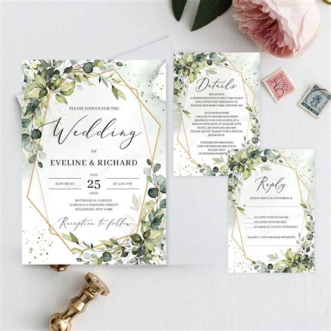 The Affordable Greenery Wedding Invitations Kit You Need For Your