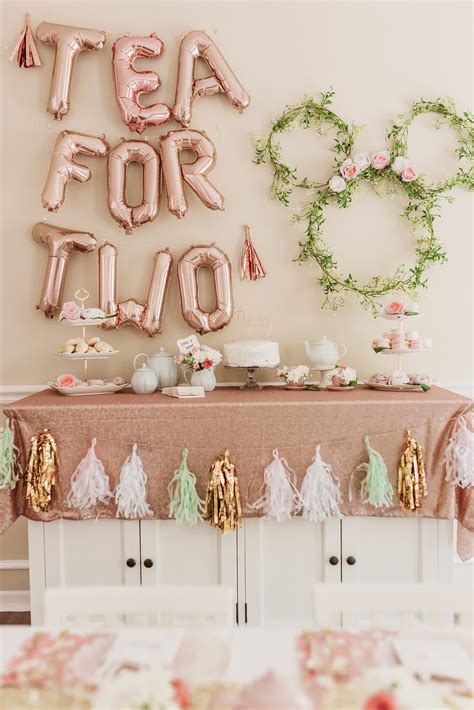 Tea For Two Presleys Second Birthday Decorations Party Ideas