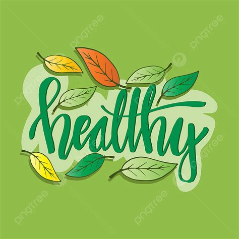 Healthy Lettering Typography Background Bio Brush Png And Vector