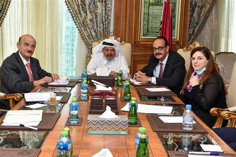لقاء رئيس رابطة رجال الاعمال القطريين مع سعادة السيد جورج حلاق، مساعد الرئيس والممثل الخاص