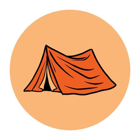 Carpa ilustración vectorial para acampar Vector Premium
