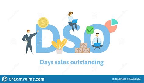 DSO, Days Sales Outstanding. Concept With Keywords, Letters And Icons. Flat Vector Illustration ...