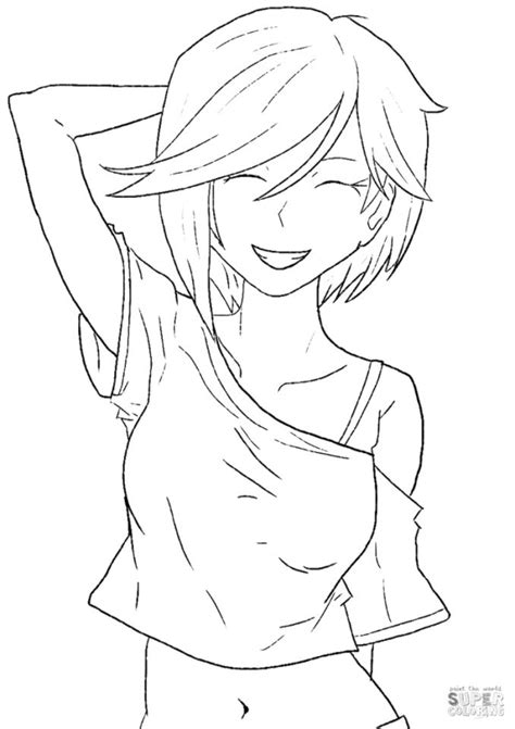 Sexy Anime Coloring Pages Coloring Pages