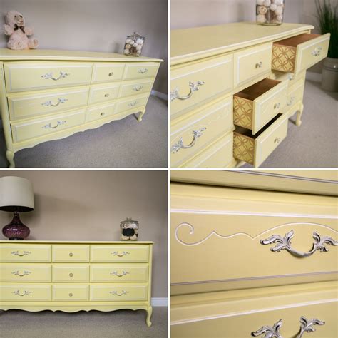 Pale Yellow Chalk Painted Dresser Perfect For Kids Room Chalk Paint