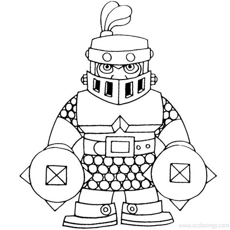 Clash Royale Coloring Pages Mega Knight