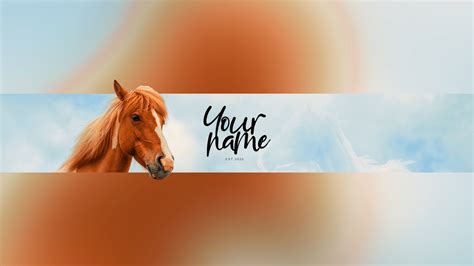 Free Horses Youtube Banner Template 5ergiveaways