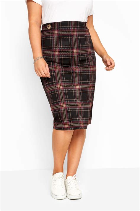 Yours Clothing Womens Plus Size Button Midi Skirt Ebay