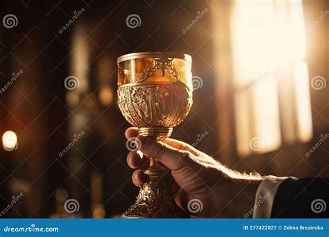 Hands of the Pope Celebrated the Eucharist with Body and Blood of