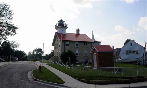 Us Part Of Great Lakes Wisconsin Port Washington Main Lighthouse