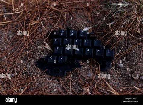 Close Up Of A Piece Of Broken Keyboard Stock Photo Alamy