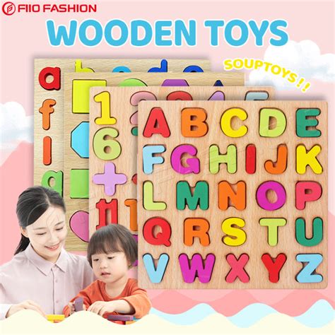 Jigsaw Puzzles Kid Toys Abc Alphabet Digital Puzzle Wooden Toys Kid