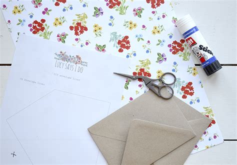How To Diy Envelope Liners Lucy Says I Do