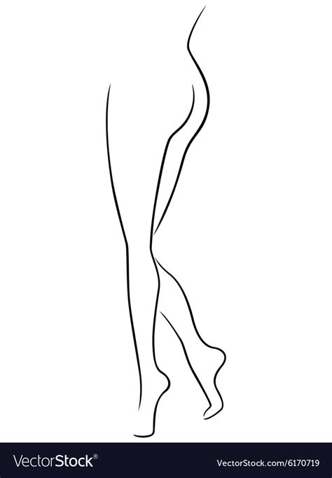 Lower Part Of Graceful Female Body Royalty Free Vector Image