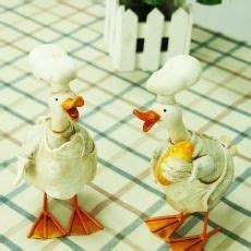 Rubber ducky baby shower decorations ideas. Stylish Creative Cook Duck Resin Decorations White | Decor ...