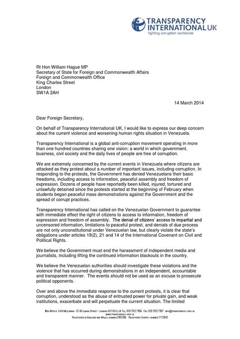 On many occasions the secretary may be in position to write and sign the letters on behalf of the company to make the deal and bring the matter to the attention of the addressee. TI-UK Letter to Foreign Secretary on Venezuela by ...