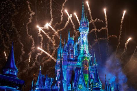 Blue Magic Kingdom Castle Editorial Stock Photo Image Of Disney
