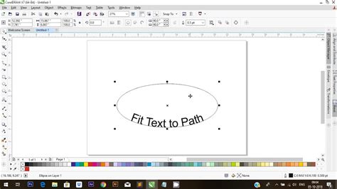 Fit Text To Path In Coreldraw X7 Youtube
