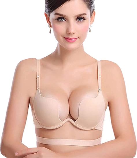 Nature Women S Essentials Deep U Multi Way Push Up Plunge Bra