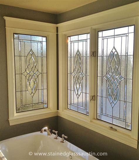 Fun fix for your bathroom or other windows. Stained Glass Bathrooms Austin