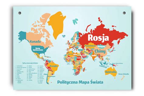 Polityczna Mapa świata Z Państwami Krajami Mapa A4 10610441828 Allegropl