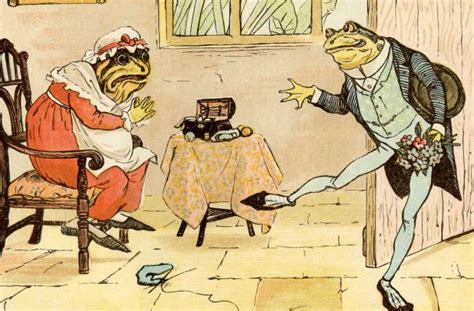 From A Frog He Would A Wooing Go British Artist Caldecott Illustration