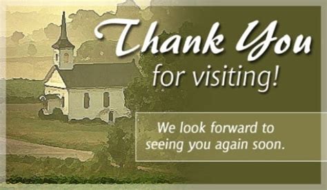 Free Thank You For Visiting Ecard Email Free Personalized Church