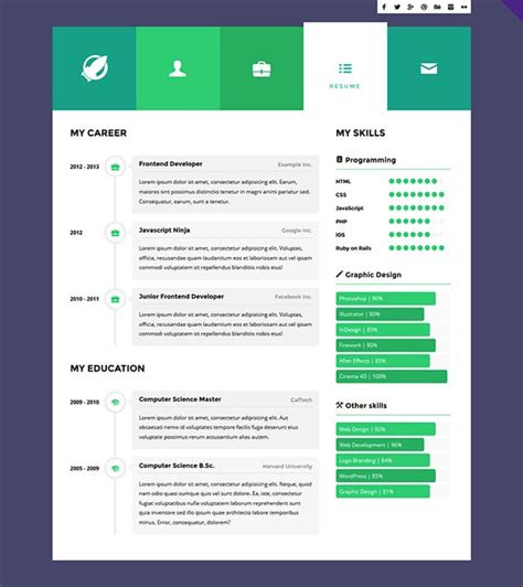 Professionally written and designed resume samples and resume examples. 12 Super Creative Interactive Online Resumes Examples
