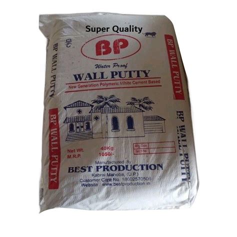 Bp Super Polymeric White Cement Based Wall Putty 40 Kg At Rs 830bag