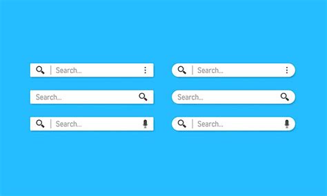 Search Bar Set Vector Art Png Images Free Download On Pngtree